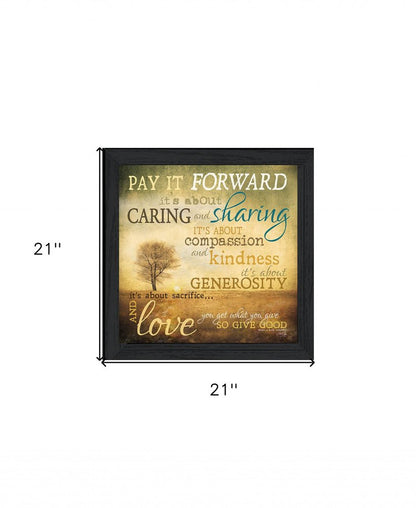 Meaning of Pay it Forward 2 Black Framed Print Wall Art HomeRoots