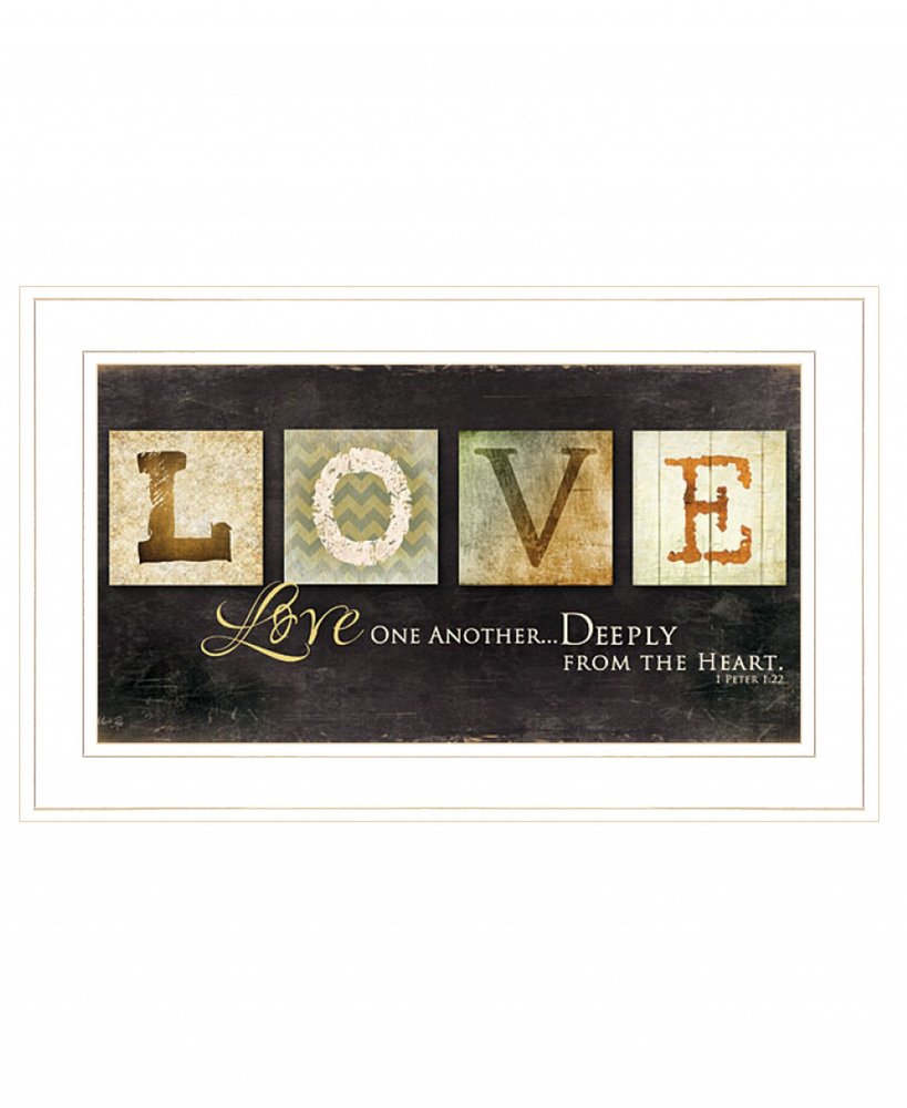 Love One Another 1 White Framed Print Wall Art — view 2