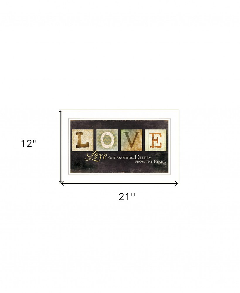 Love One Another 1 White Framed Print Wall Art — view 5