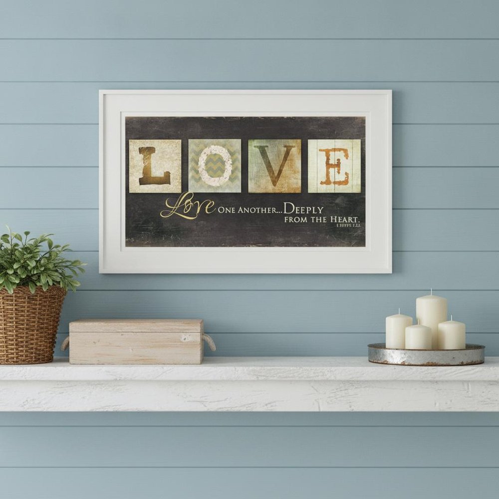 Love One Another 1 White Framed Print Wall Art — view 1