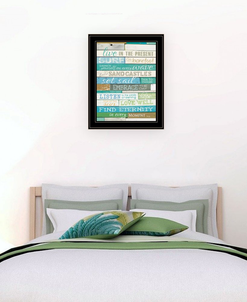 Live in the Present 3 Black Framed Print Wall Art — view 4