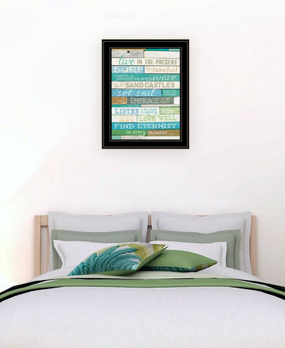 Live in the Present 3 Black Framed Print Wall Art HomeRoots