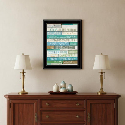 Live in the Present 3 Black Framed Print Wall Art HomeRoots