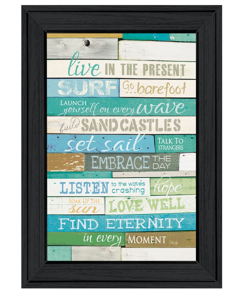 Live in the Present Black Framed Print Wall Art HomeRoots