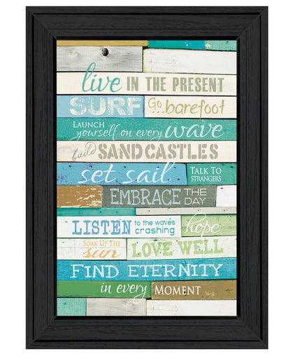 Live in the Present Black Framed Print Wall Art HomeRoots