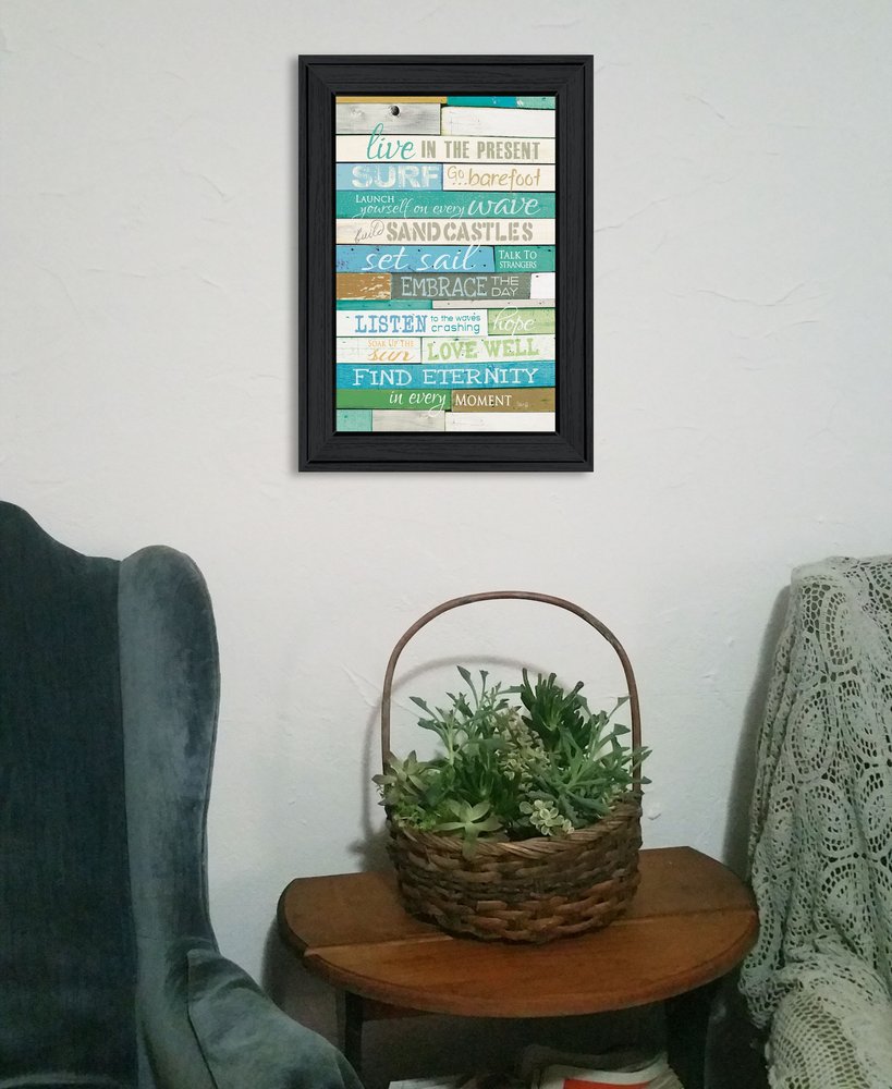 Live in the Present Black Framed Print Wall Art HomeRoots