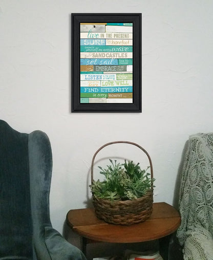 Live in the Present Black Framed Print Wall Art HomeRoots