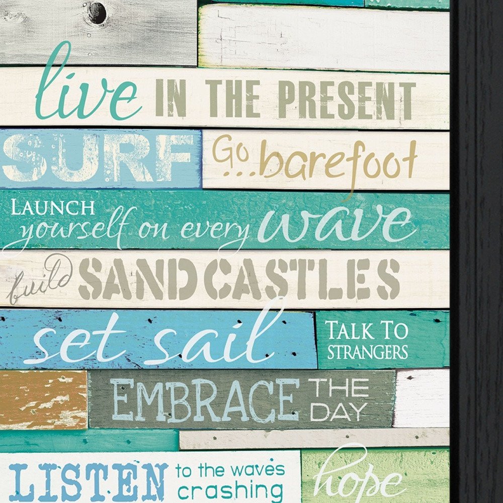 Live in the Present Black Framed Print Wall Art — view 4