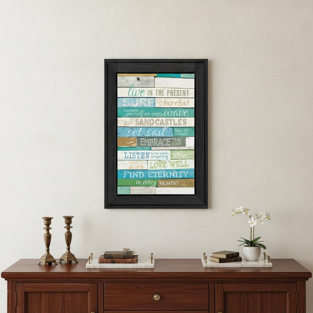 Live in the Present Black Framed Print Wall Art HomeRoots