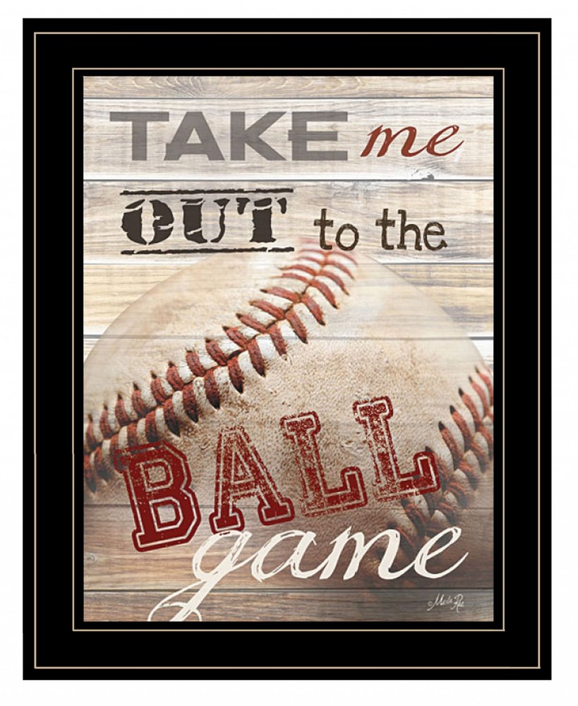 Take Me Out to the Ball Game 1 White Framed Print Wall Art — view 6