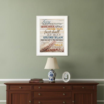 Hey Batter Batter 1 White Framed Print Wall Art HomeRoots
