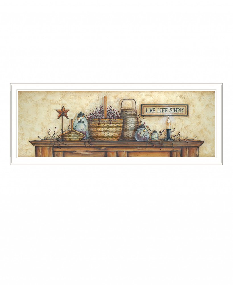 Live Life Simple 1 White Framed Print Wall Art HomeRoots