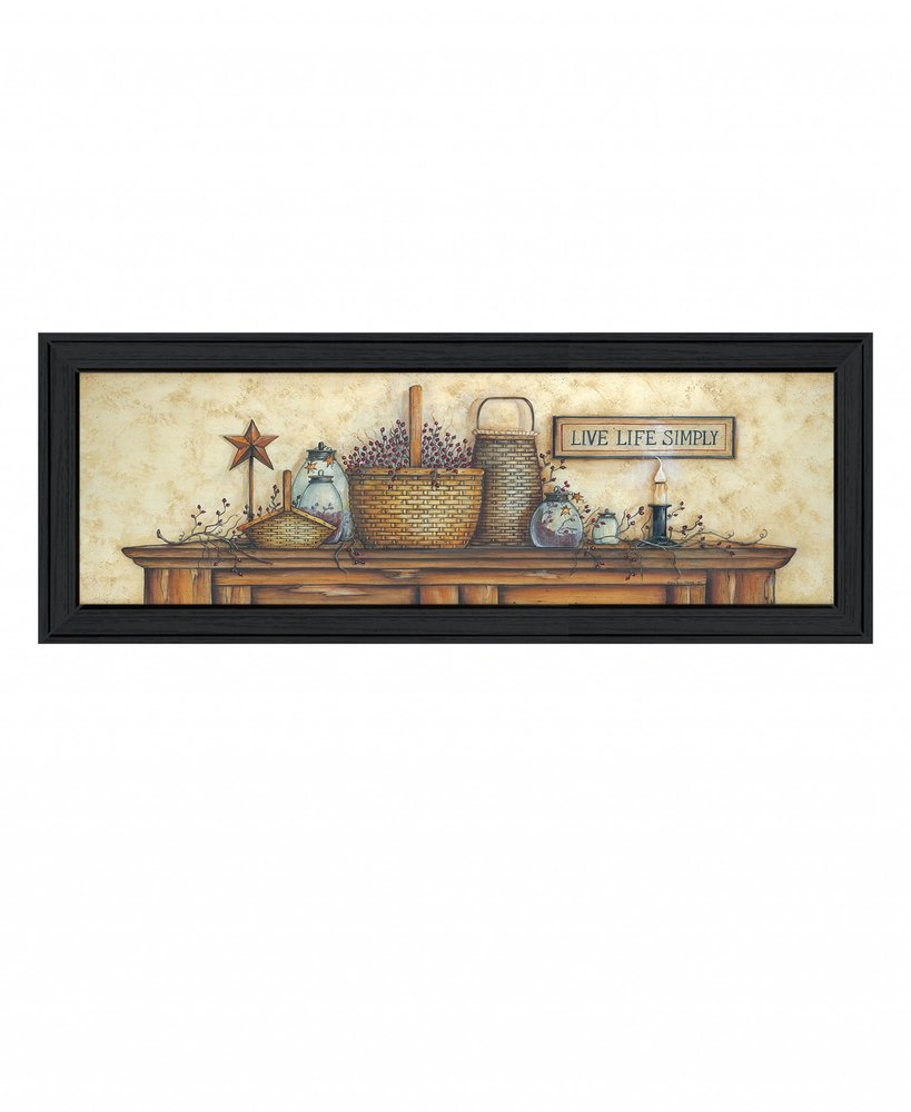 Live Life Simple 2 Black Framed Print Wall Art HomeRoots