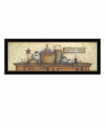 Live Life Simple 1 White Framed Print Wall Art HomeRoots
