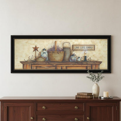 Live Life Simple 1 White Framed Print Wall Art HomeRoots