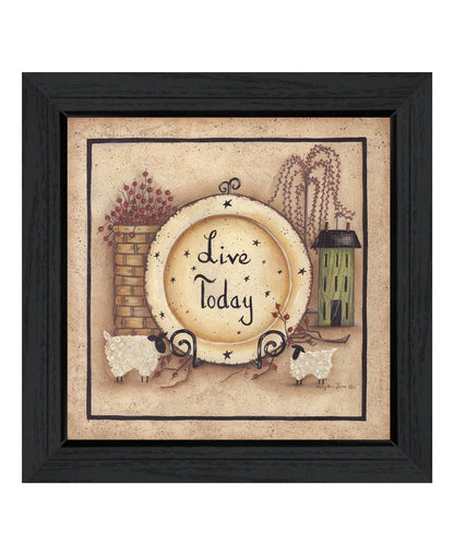Live Today 4 Black Framed Print Wall Art HomeRoots