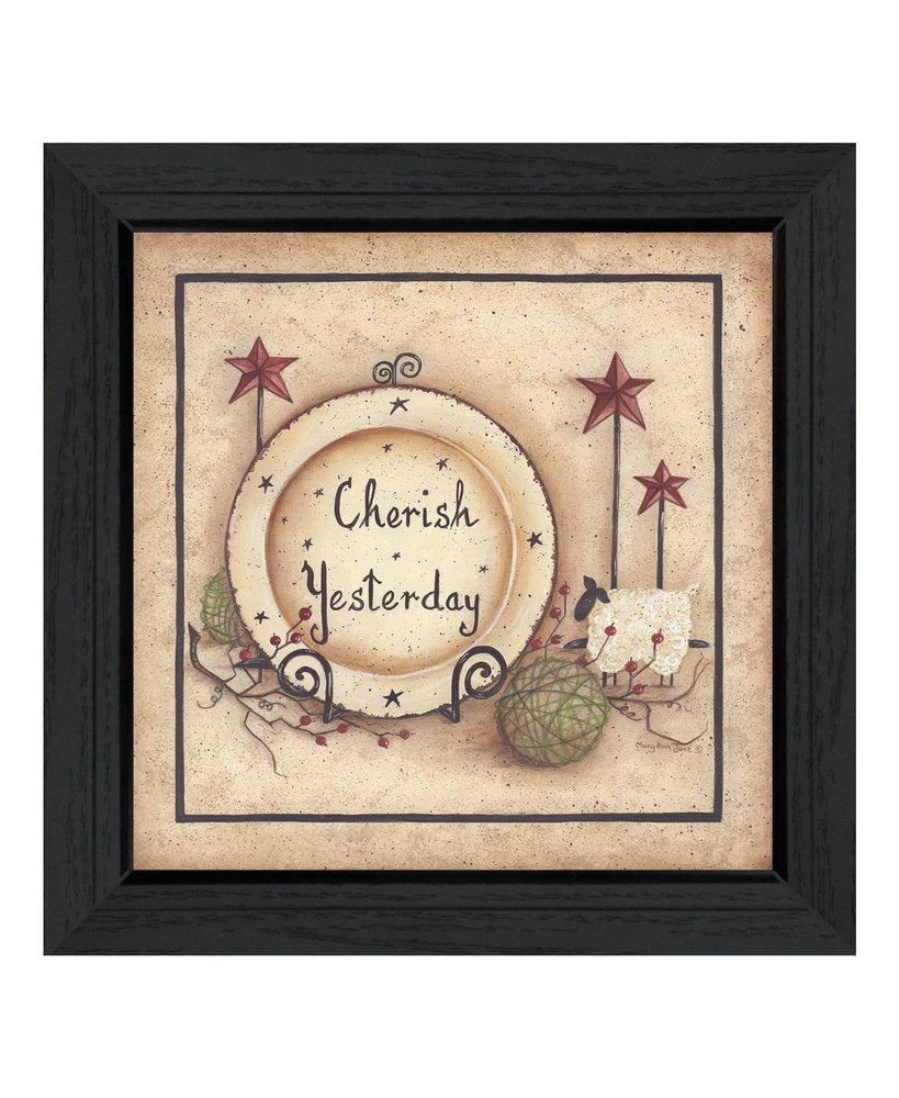 Cherish Yesterday 4 Black Framed Print Wall Art HomeRoots