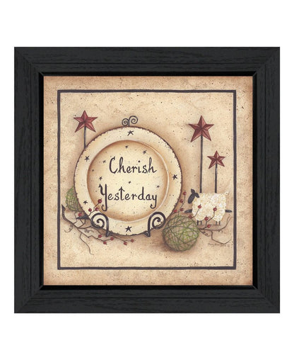 Cherish Yesterday 4 Black Framed Print Wall Art HomeRoots