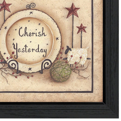 Cherish Yesterday 4 Black Framed Print Wall Art HomeRoots