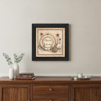 Cherish Yesterday 4 Black Framed Print Wall Art HomeRoots