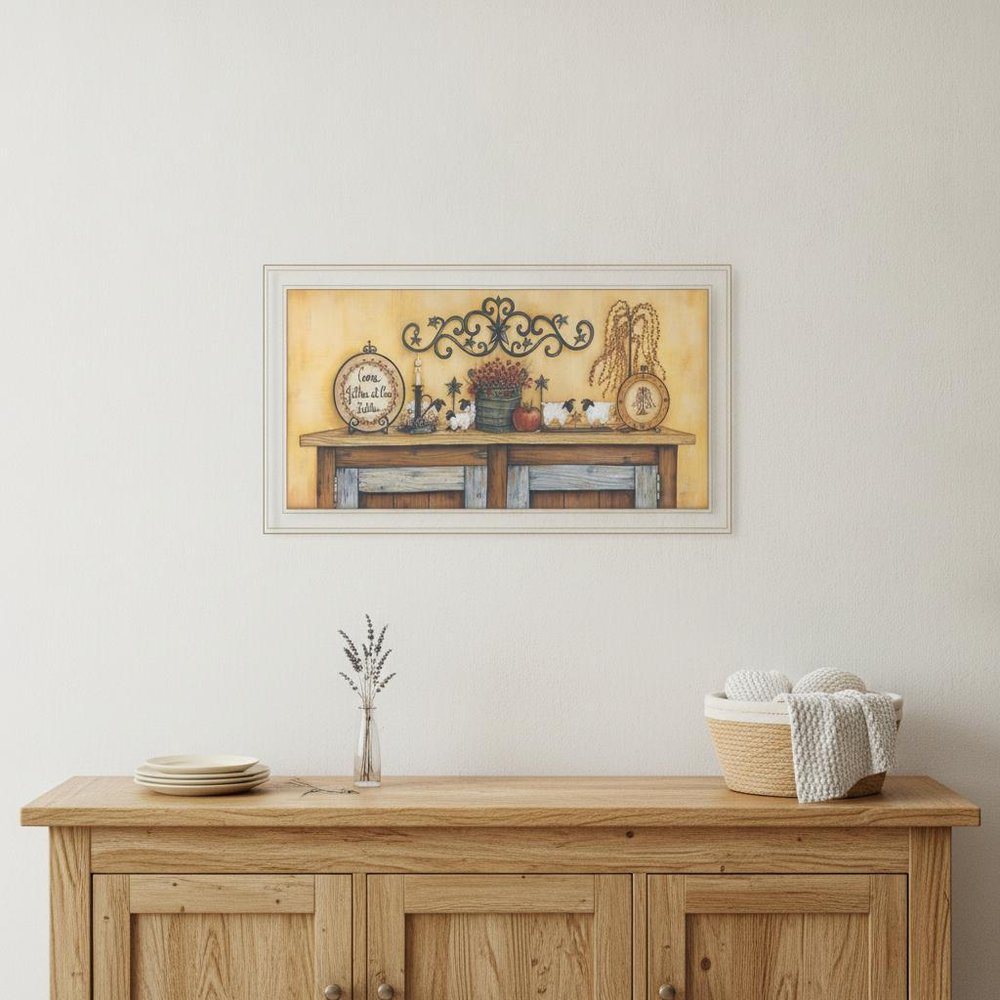 Come Gather at Our Table 3 White Framed Print Wall Art HomeRoots