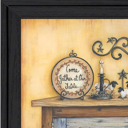 Come Gather at Our Table 3 White Framed Print Wall Art HomeRoots