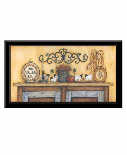 Come Gather at Our Table 1 Black Framed Print Wall Art HomeRoots