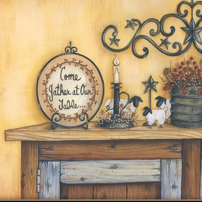 Come Gather at Our Table 1 Black Framed Print Wall Art HomeRoots
