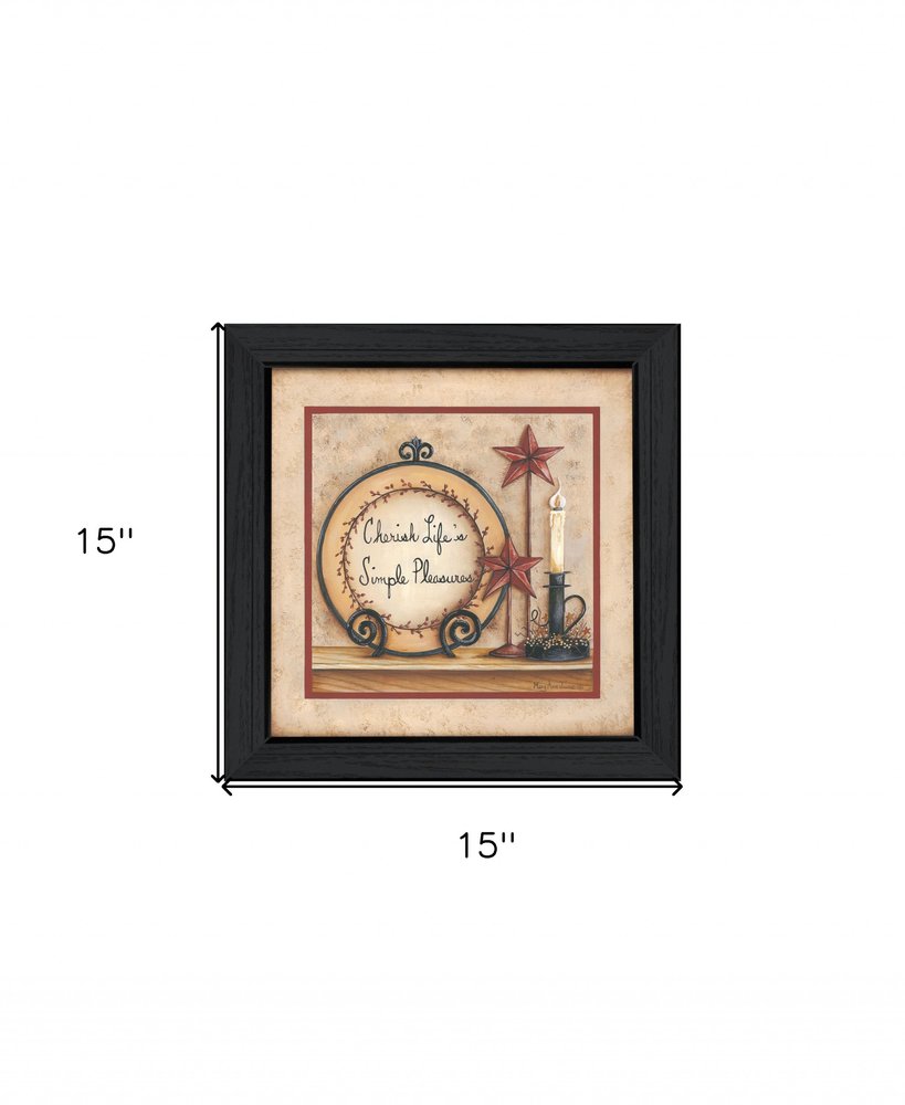 Simple Pleasures 5 Black Framed Print Wall Art HomeRoots