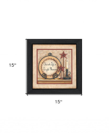 Simple Pleasures 5 Black Framed Print Wall Art HomeRoots