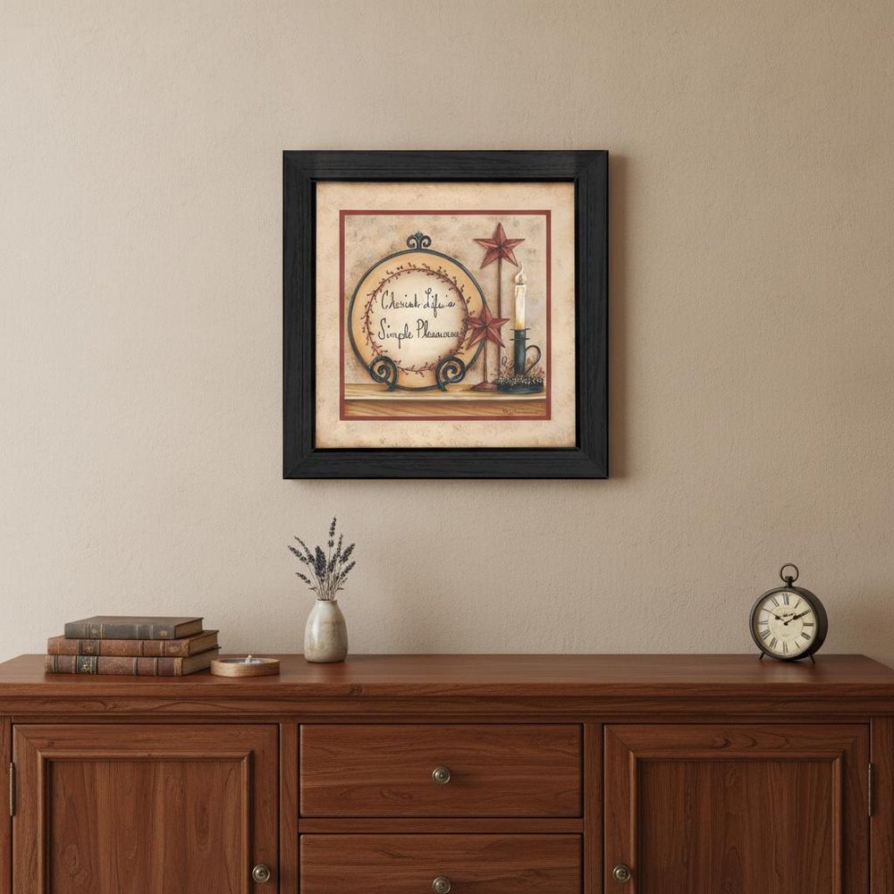 Simple Pleasures 5 Black Framed Print Wall Art HomeRoots