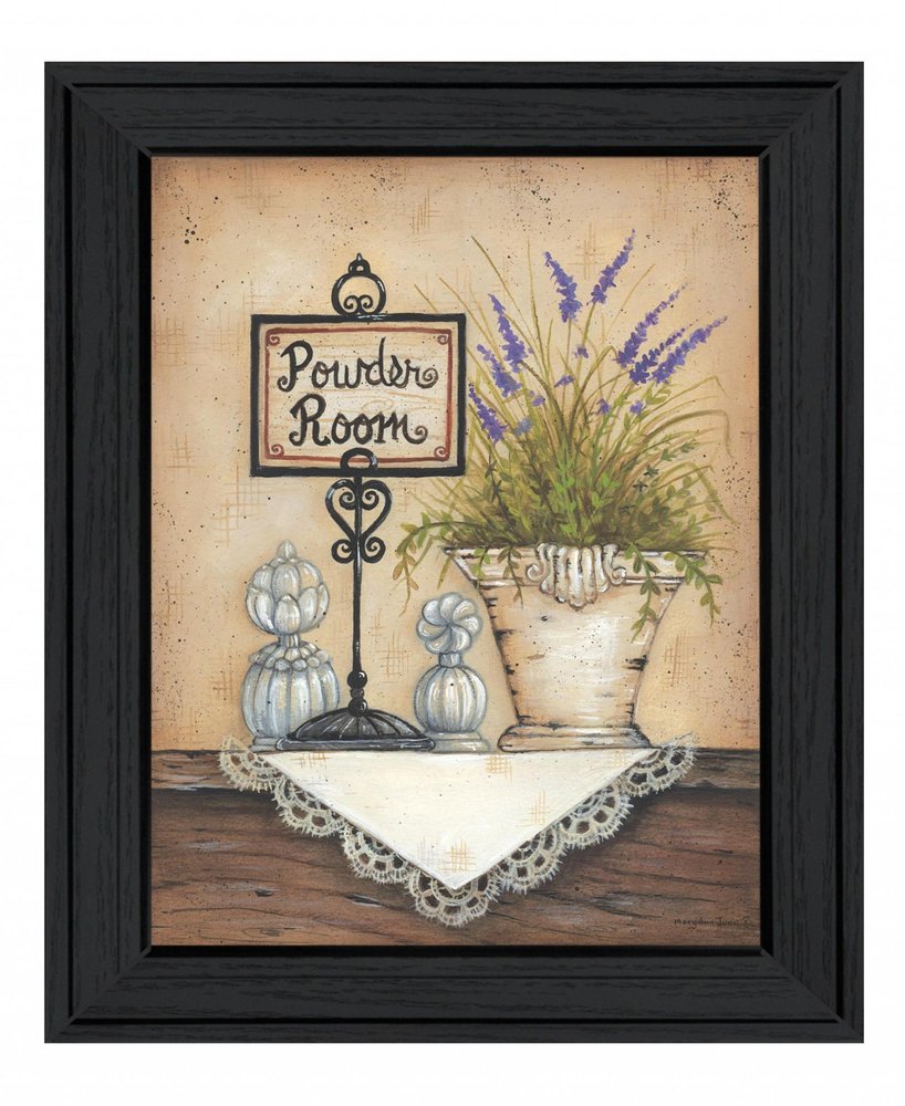 Powder Room 3 Black Framed Print Wall Art — view 1
