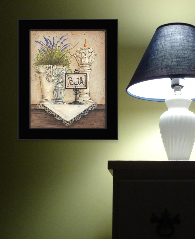 Bath 3 Black Framed Print Bathroom Wall Art — view 7
