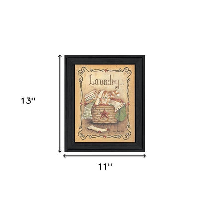 Laundry 1 Black Picture Frame Print Bathroom Wall Art HomeRoots