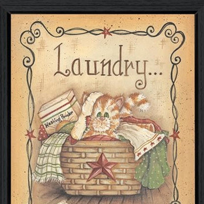 Laundry 1 Black Picture Frame Print Bathroom Wall Art HomeRoots
