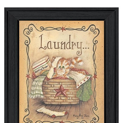 Laundry 1 Black Picture Frame Print Bathroom Wall Art HomeRoots