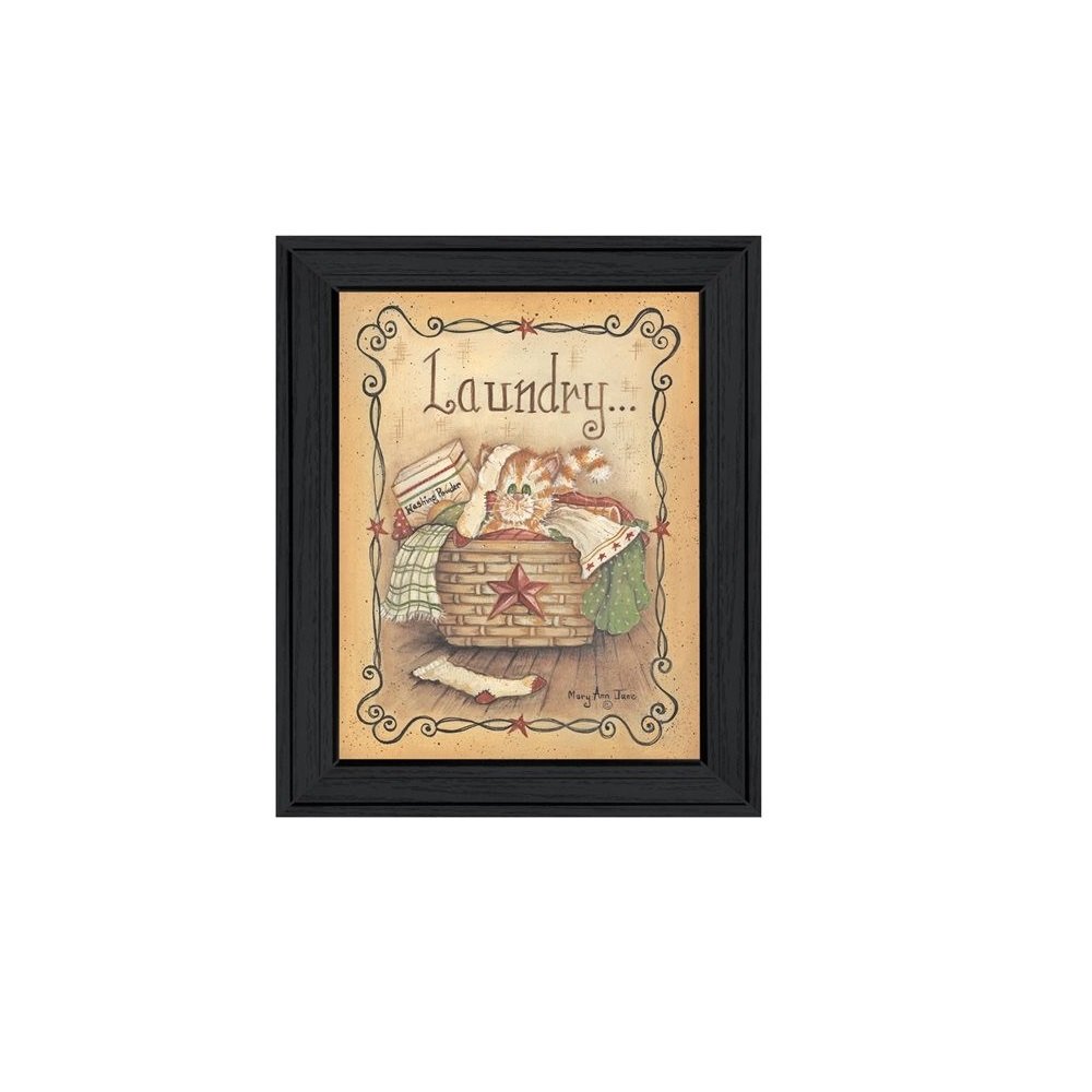 Laundry 1 Black Picture Frame Print Bathroom Wall Art HomeRoots