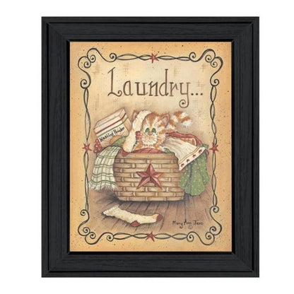 Laundry 1 Black Picture Frame Print Bathroom Wall Art HomeRoots