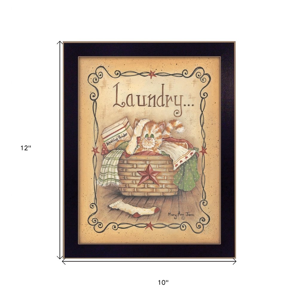 Laundry 2 Black Framed Print Bathroom Wall Art — view 5