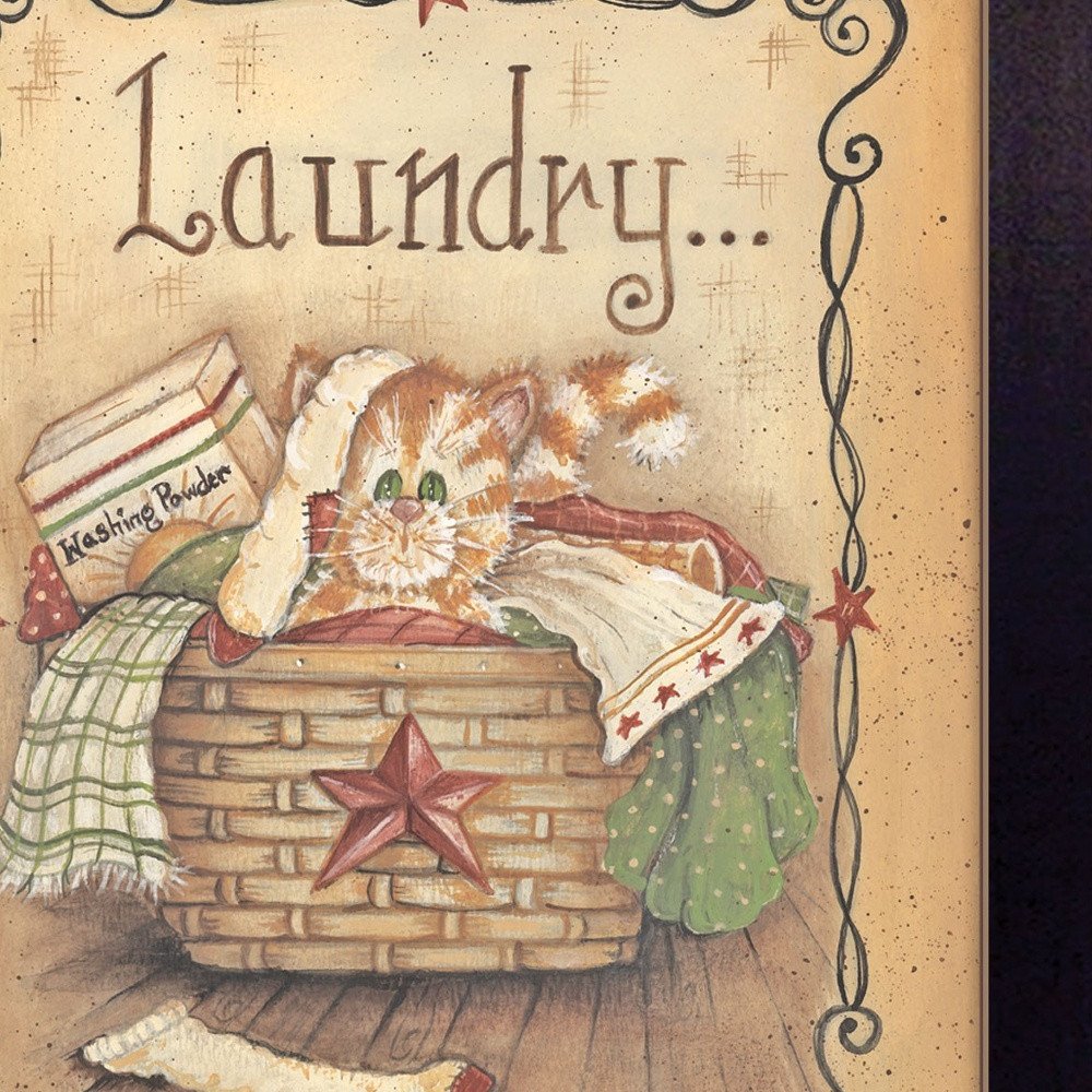 Laundry 2 Black Framed Print Bathroom Wall Art — view 4