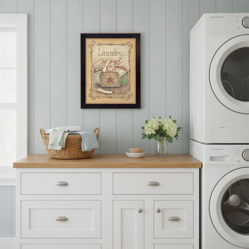 Laundry 2 Black Framed Print Bathroom Wall Art HomeRoots