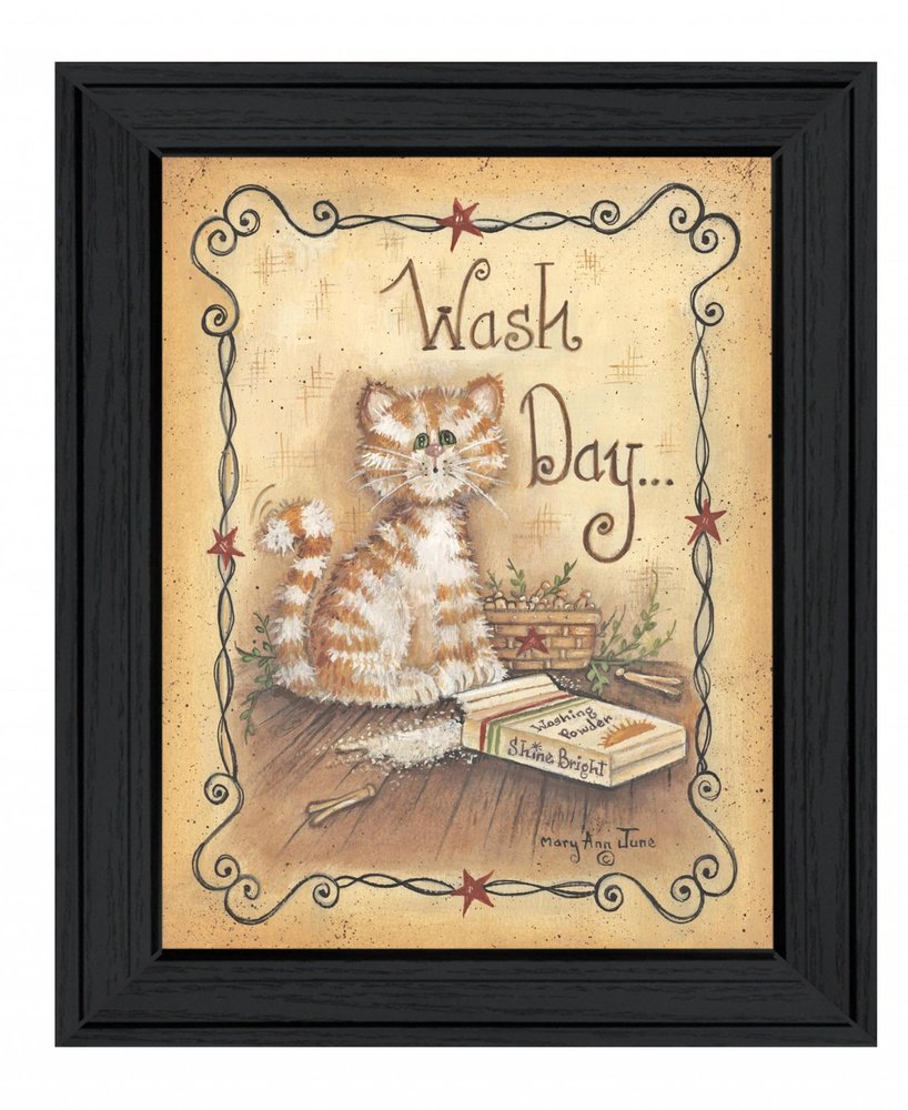 Wash Day 2 Black Framed Print Laundry Wall Art HomeRoots