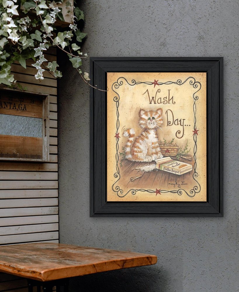 Wash Day 2 Black Framed Print Laundry Wall Art HomeRoots