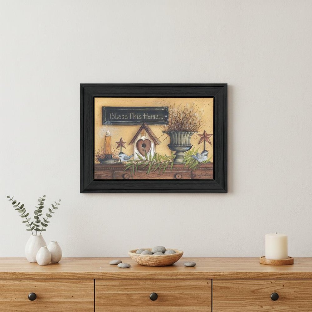 Bless this Home 3 Black Framed Print Wall Art — view 4