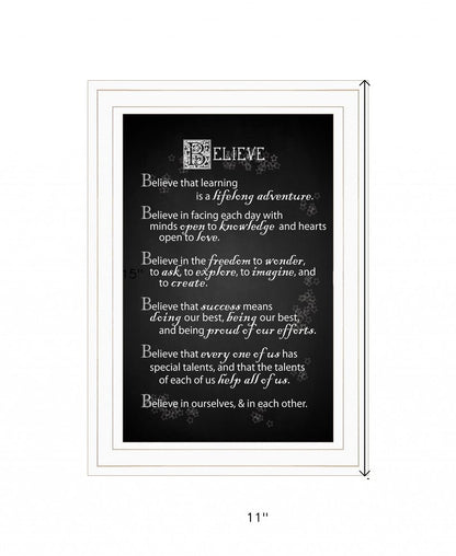 Believe 1 White Framed Print Wall Art HomeRoots