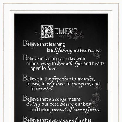 Believe 1 White Framed Print Wall Art HomeRoots
