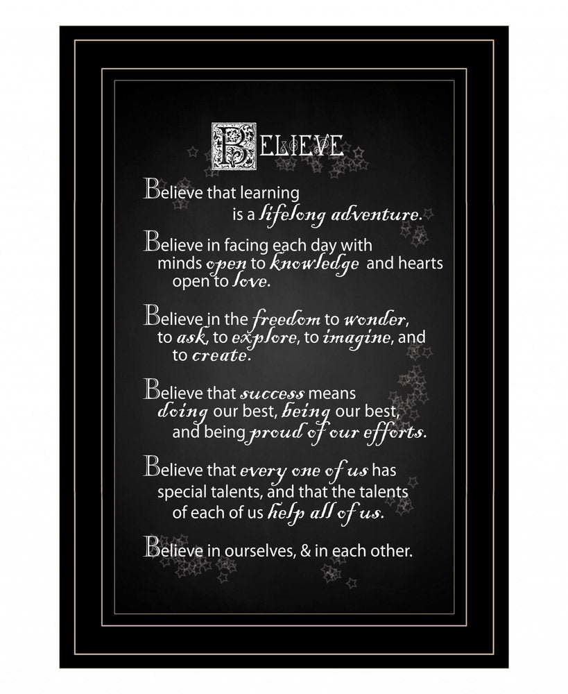 Believe 2 Black Framed Print Wall Art HomeRoots