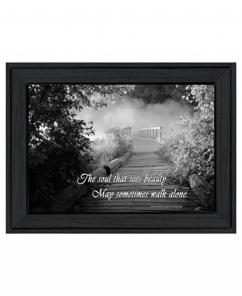 Beauty Grayscale 1 Black Framed Print Wall Art — view 1