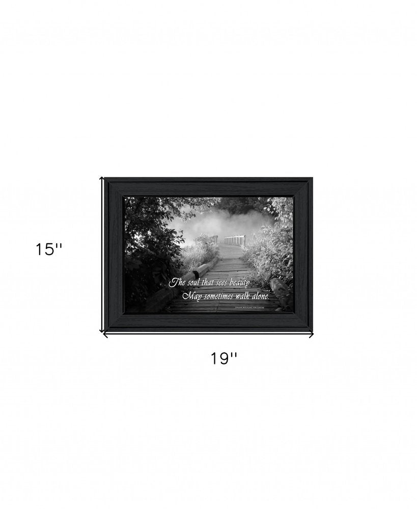 Beauty Grayscale 1 Black Framed Print Wall Art — view 3