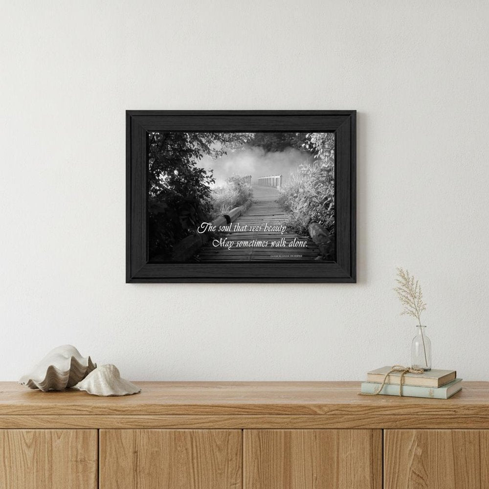 Beauty Grayscale 1 Black Framed Print Wall Art HomeRoots